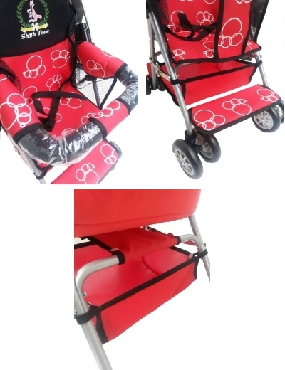 友誠-袋鼠機車椅手推車(黑色/紅色)981