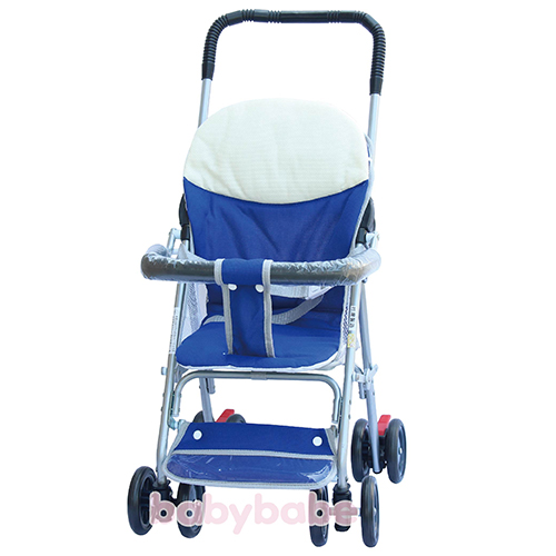 babybabe-輕便型附睡墊手推車(藍色/紅色)B503A