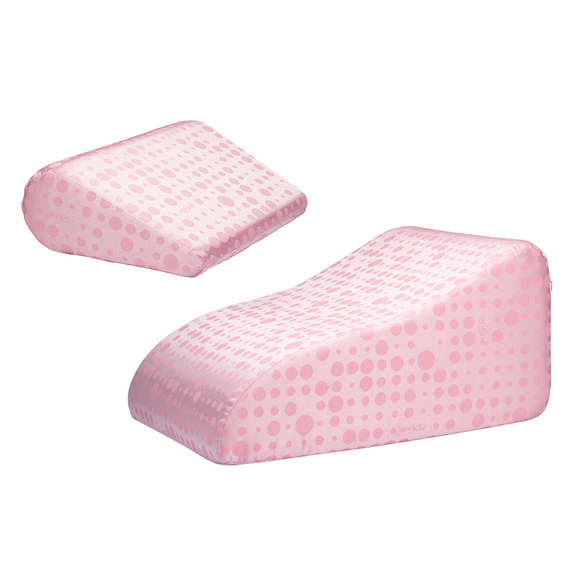 GreySa格蕾莎《抬腿枕+輕鬆枕》超值組合(粉紅圓點)